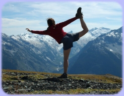 Yoga in the British Columbia mountains